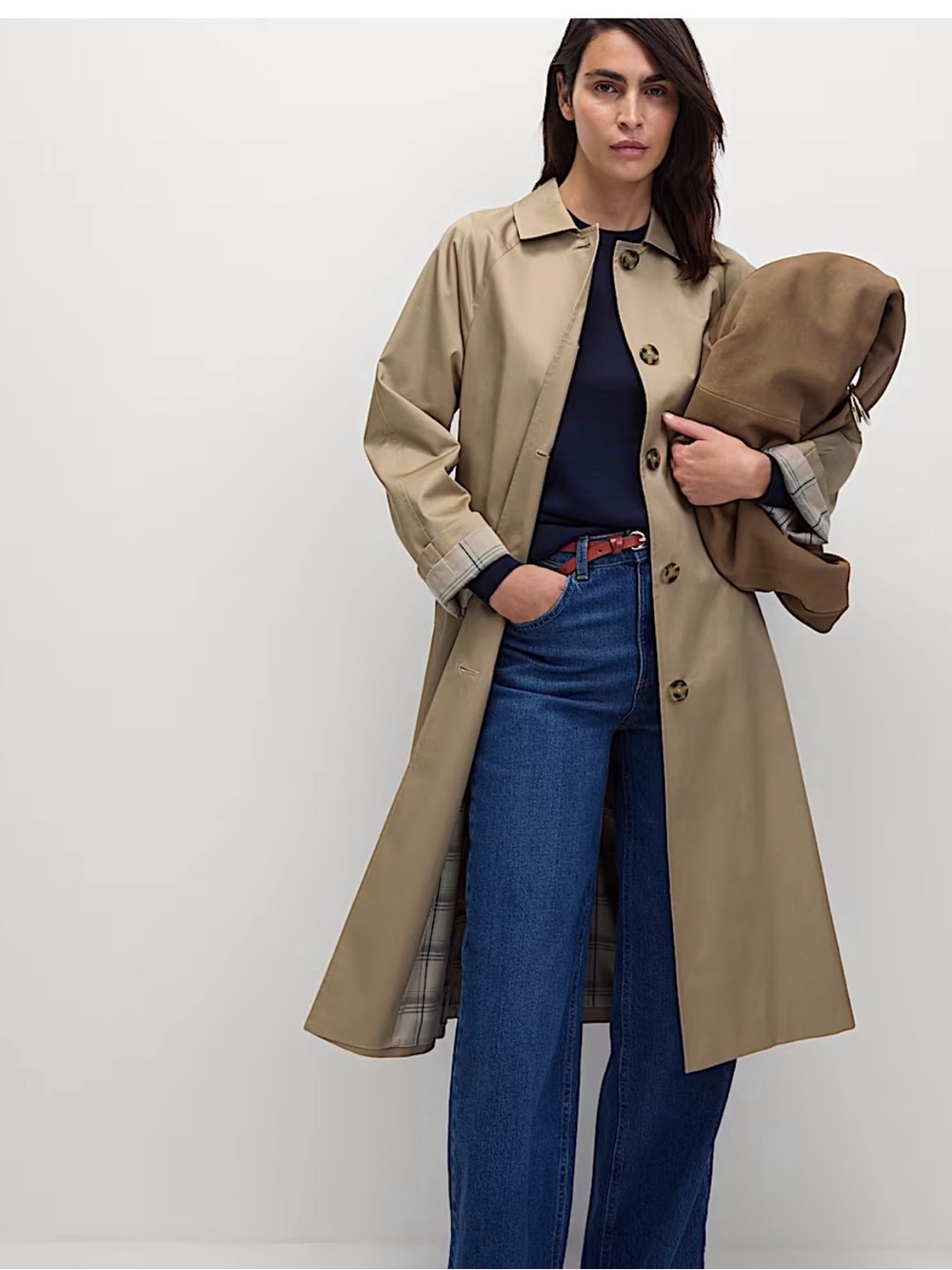 Marks & Spencer Cotton Rich Stormwear Longline Car Coat